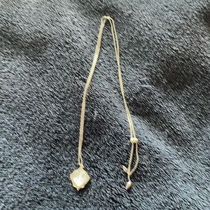 Kendra Scott Silver Mother of Pearl Necklace